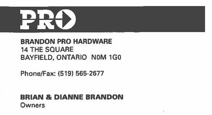 Brian & Dianne Brandon - Brandon Pro Hardware
