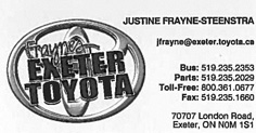 Fraynes Exeter Toyota - Justine Frayne-Steenstra