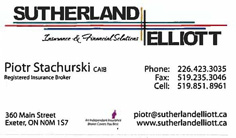 Sutherland Elliott, Insurance and Financial Solutions - Piotr Stachurski