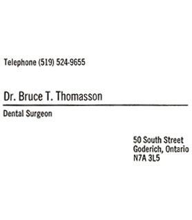Dr. Bruce T. Thomasson (Dental Surgeon)