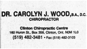 Clinton Chiropractic Centre (Dr. Carolyn Wood)