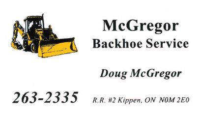 McGregor Backhoe Service