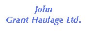 John Grant Haulage 