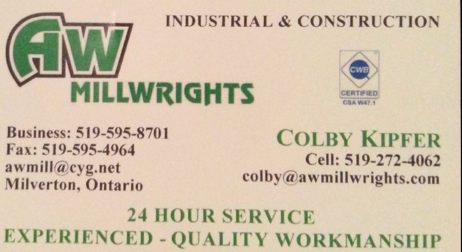 AW Millwrights Industrial & Construction - Colby Kipfer