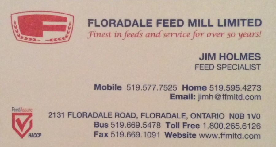 Floradale Feed Mill Limited - Jim Holmes, Feed Specialist
