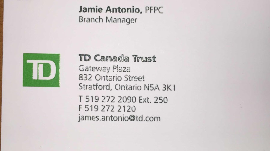 Jamie Antonio, PFPC - TD Branch Manager