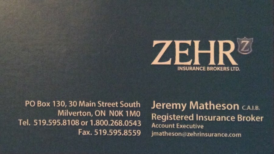 Zehr Insurance Brokers Ltd. - Jeremy Matheson, Registered Insurance Broker