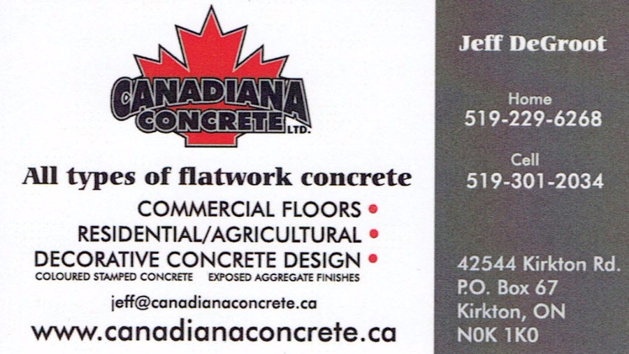 Canadiana Concrete Ltd-Jeff DeGroot