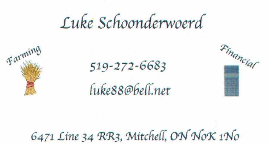 Luke Schoonderwoerd Farming-Financial