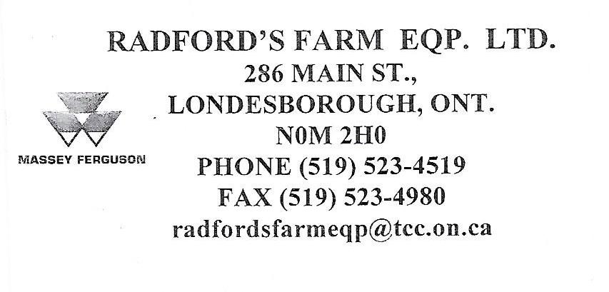 Radford Farm Eqp. Ltd.