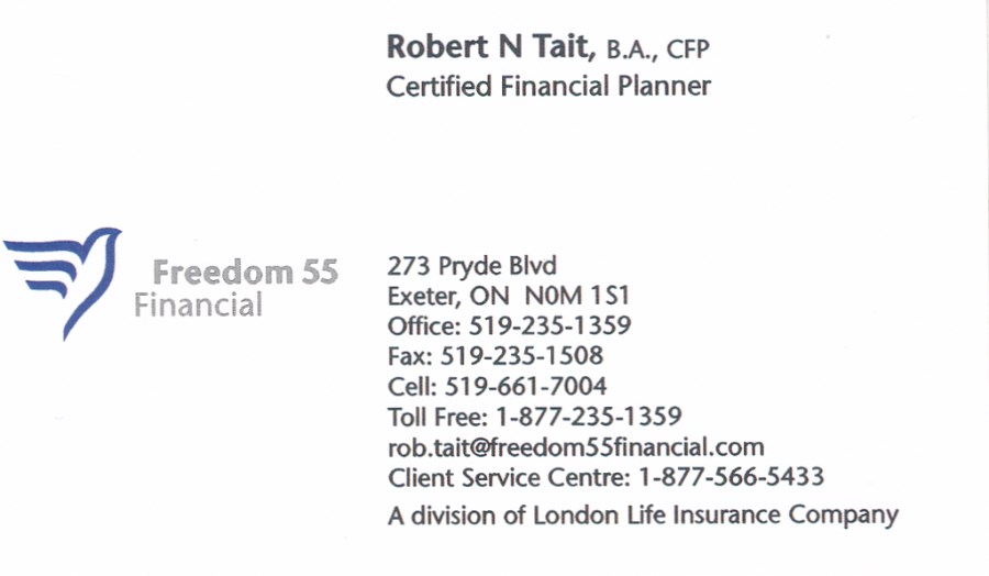 Robert N Tait - Freedom 55 Financial