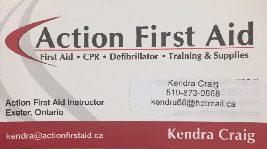 Action First Aid-Kendra Craig
